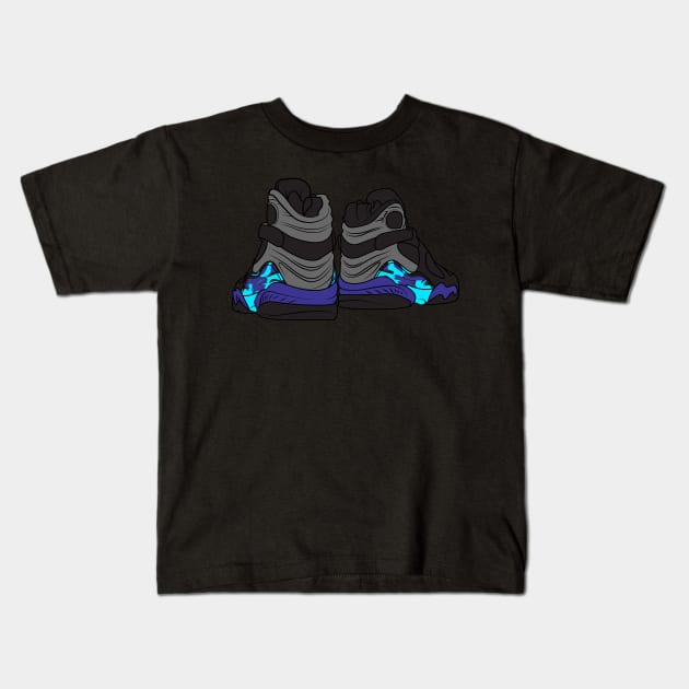 Aqua 8s Kids T-Shirt by wup66